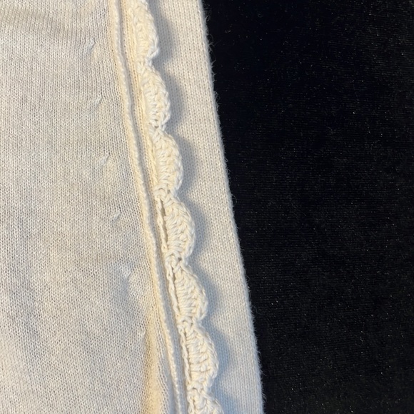 Kate Spade Broome Street Ivory Cashmere Blend Scalloped Cardigan - Picture 2 of 6